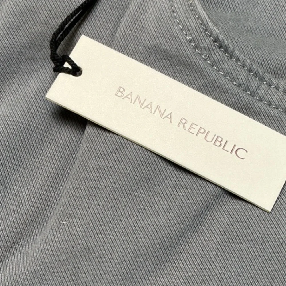 Banana Republic Straight Twill‎ Pants Smokey Signal Grey 34x32 New With Tags